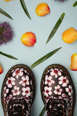 Cheap Dr. Martens 1460 Pansy Fayre Vintage Laarzen In Zwart
