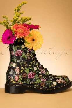 Outlet Dr. Martens 1460 Pascal Backhand Bloom Laarzen In Zwart