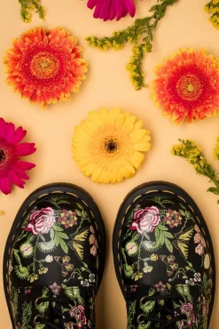 Outlet Dr. Martens 1460 Pascal Backhand Bloom Laarzen In Zwart
