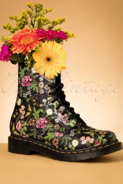 Outlet Dr. Martens 1460 Pascal Backhand Bloom Laarzen In Zwart