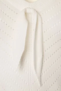 Outlet Banned Retro Patricia Pointelle-Top In Gebroken Wit