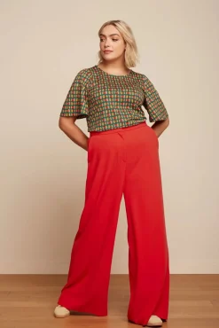 Cheap King Louie Peppa Broek Woven Crepe In Vurig Rood