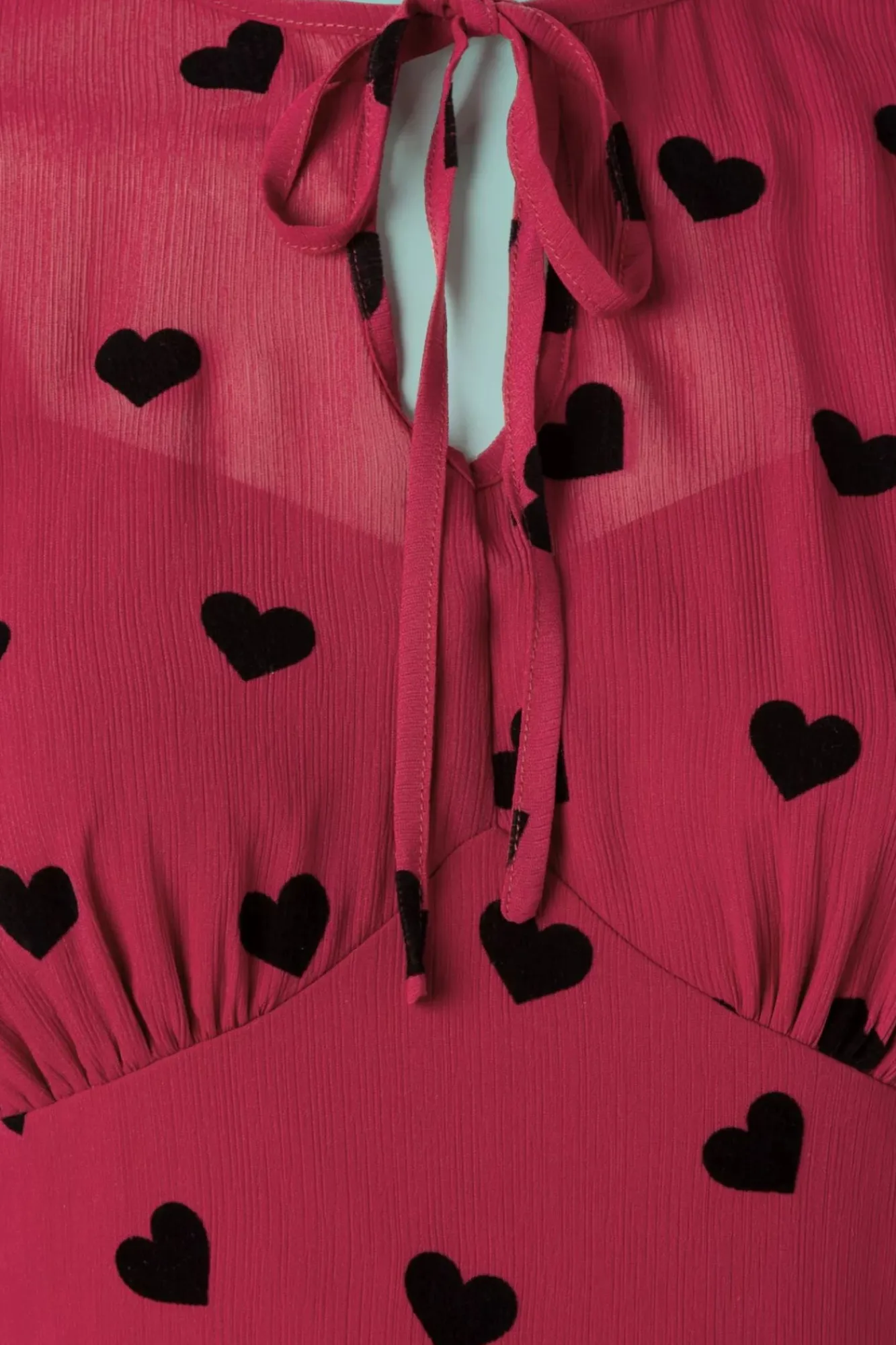 Flash Sale Vixen Peppa Chiffon Hearts Tea Jurk In Frambozenrood