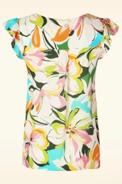 Sale Smashed Lemon Phoebe Colourburst Top In Wit