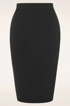 Store Collectif Clothing Polly Bengaline Rok In Zwart