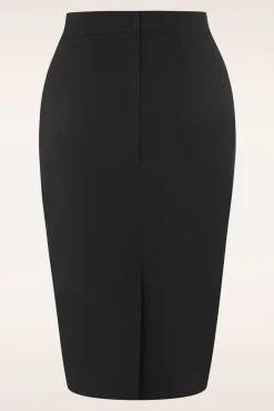 Store Collectif Clothing Polly Bengaline Rok In Zwart