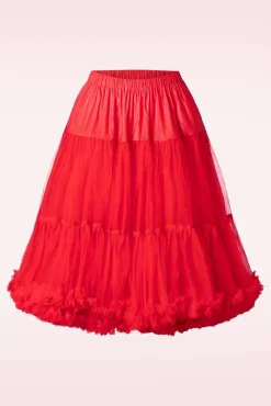 Cheap Banned Retro Queen Size Lola Lifeforms Petticoat In Rood