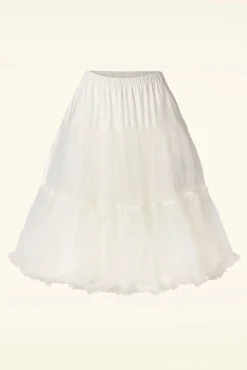 Hot Banned Retro Queen Size Lola Lifeforms Petticoat In Ivoor