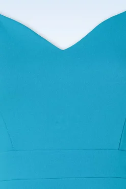 Outlet Vintage Chic for Topvintage Rachel Pencil Jurk In Aqua Blauw