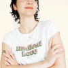 Shop Mademoiselle Yu00e9Yu00e9 Radical Love T-Shirt In Ecru