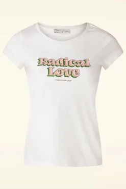 Shop Mademoiselle Yu00e9Yu00e9 Radical Love T-Shirt In Ecru