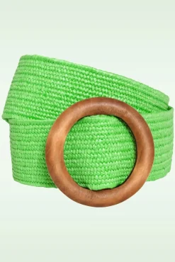 Flash Sale Smashed Lemon Raffia Riem In Limoengroen