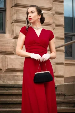 Store Vintage Chic for Topvintage Rinda Maxi-Jurk In Lippenstiftrood