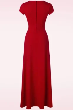 Store Vintage Chic for Topvintage Rinda Maxi-Jurk In Lippenstiftrood