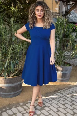 Shop Vintage Chic for Topvintage Riyana Swingjurk In Koningsblauw