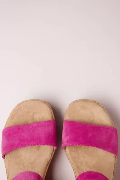 Hot s.Oliver Rory Suede Sleehakken In Fuchsia