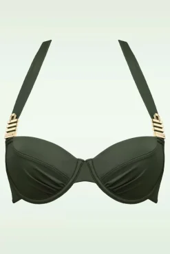 Discount Marlies Dekkers Royal Navy Balconette Bikini Top In Zeewier Groen