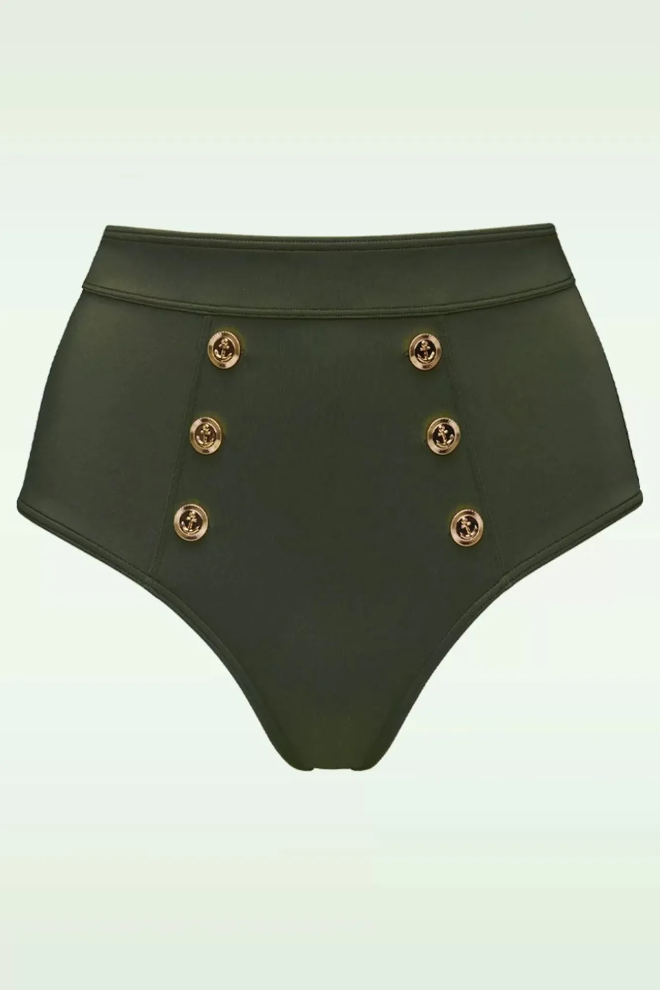 New Marlies Dekkers Royal Navy High Waist Bikini Broekje In Zeewier Groen