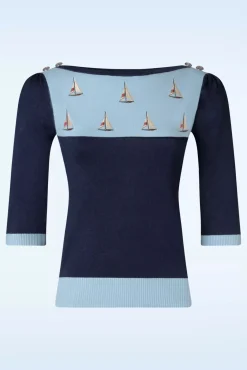 Cheap Vixen Sail Away Trui In Blauw