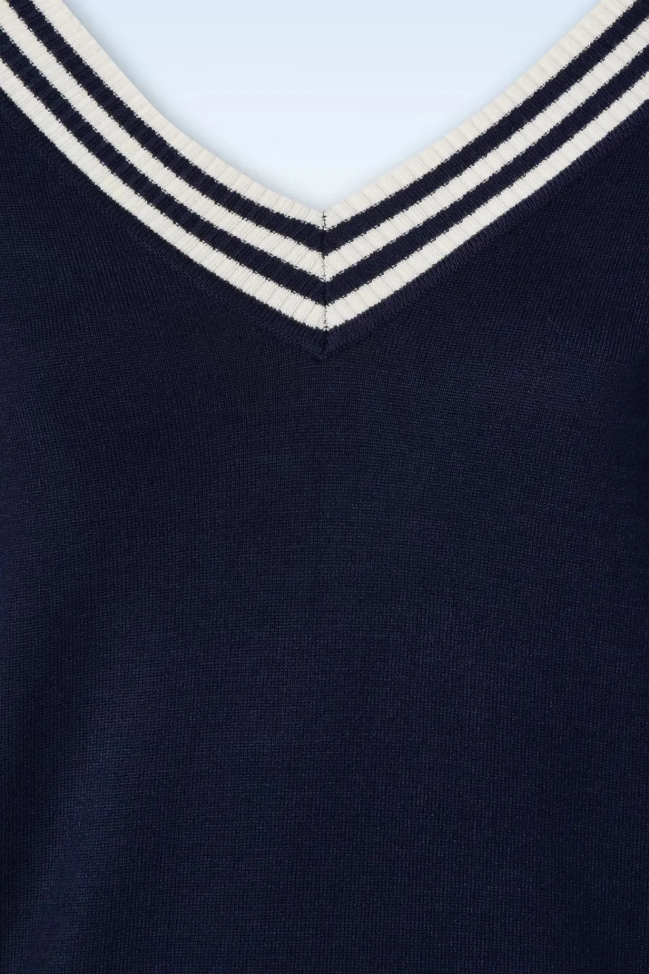 Online Vixen Sally Top Met Korte Mouwen En Gestreepte Halslijn In Marineblauw