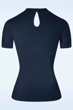 Cheap Banned Retro Sandy Loves Danny Top In Marineblauw