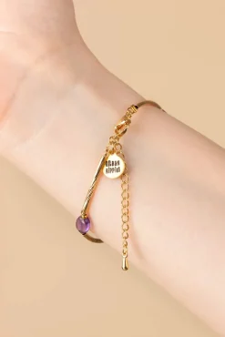 Store Urban Hippies Sassy Ametista Armband In Goud En Paars
