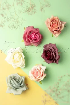 Best Banned Retro Scented Love Flower Haarclip In Koraal