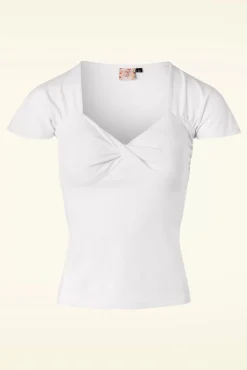 Outlet Banned Retro She Who Dares-Top In Gebroken Wit