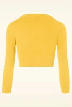 Online Mak Sweater Shela Cropped Vest In Custardgeel