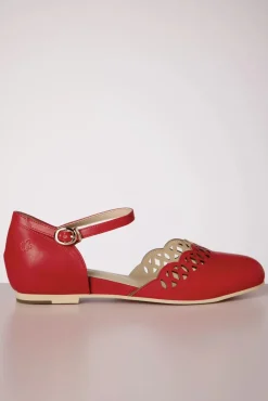 Best Sale Charlie Stone Siena Ballerina Flats In Rood