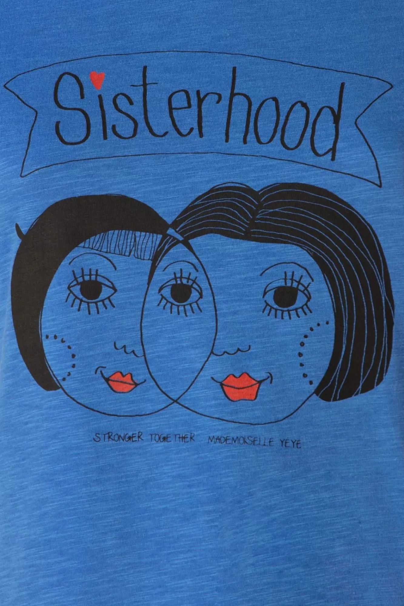 Discount Mademoiselle Yu00e9Yu00e9 Sisterhood T-Shirt In Krachtig Blauw
