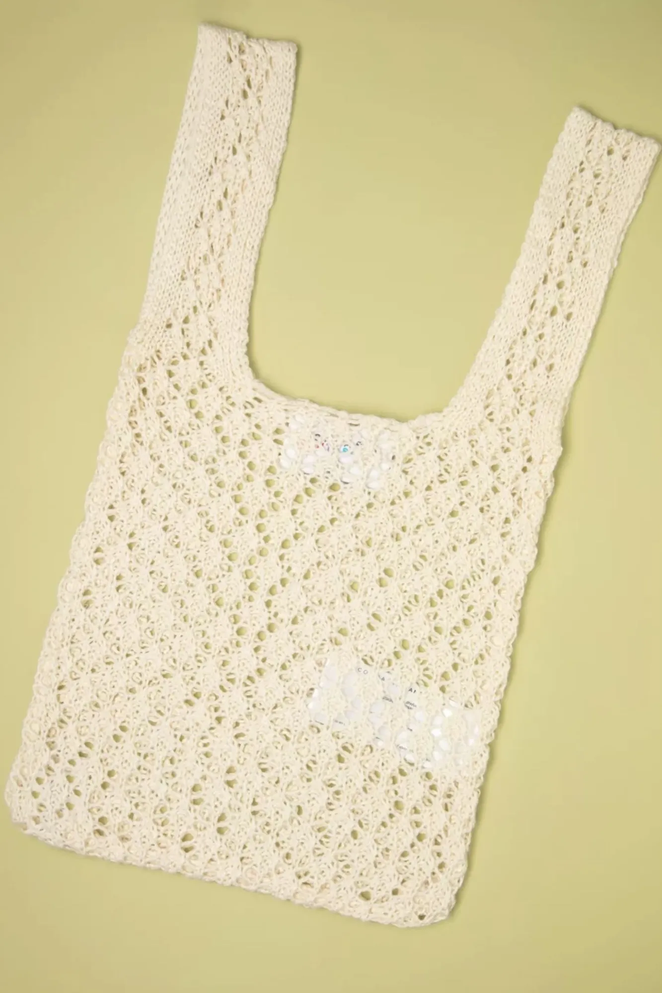 Outlet Compania Fantastica Small Crochet Tas In Creme