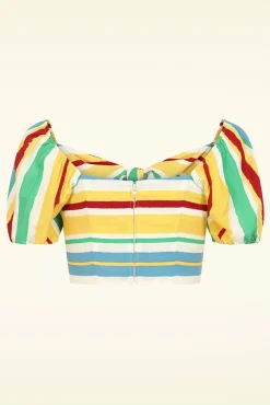 Cheap Bunny Solange Crop Top In Multi