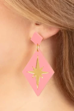 Cheap Glitz-o-Matic Starburst Oorbellen In Roze
