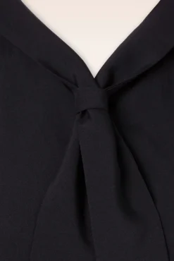 Best Sale Banned Retro Summer Ahoy Blouse In Zwart