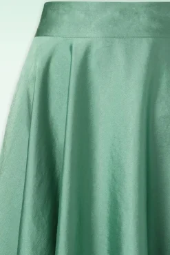 Flash Sale Banned Retro Summer Silky Rok In Mintgroen