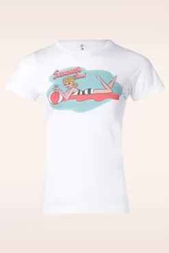 Sale PinRock Summer Time Tee In Wit