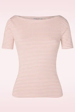 Outlet Banned Retro Sweet Candy Jersey Top In Blush Roze