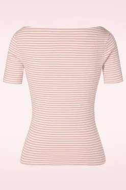 Outlet Banned Retro Sweet Candy Jersey Top In Blush Roze