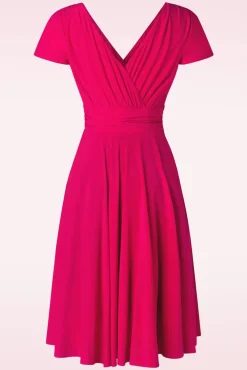 Cheap Vintage Diva The Alessandra Swing Jurk In Felroze