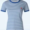 Hot Mademoiselle Yu00e9Yu00e9 The Broader Horizon T-Shirt In Blauw En Wit
