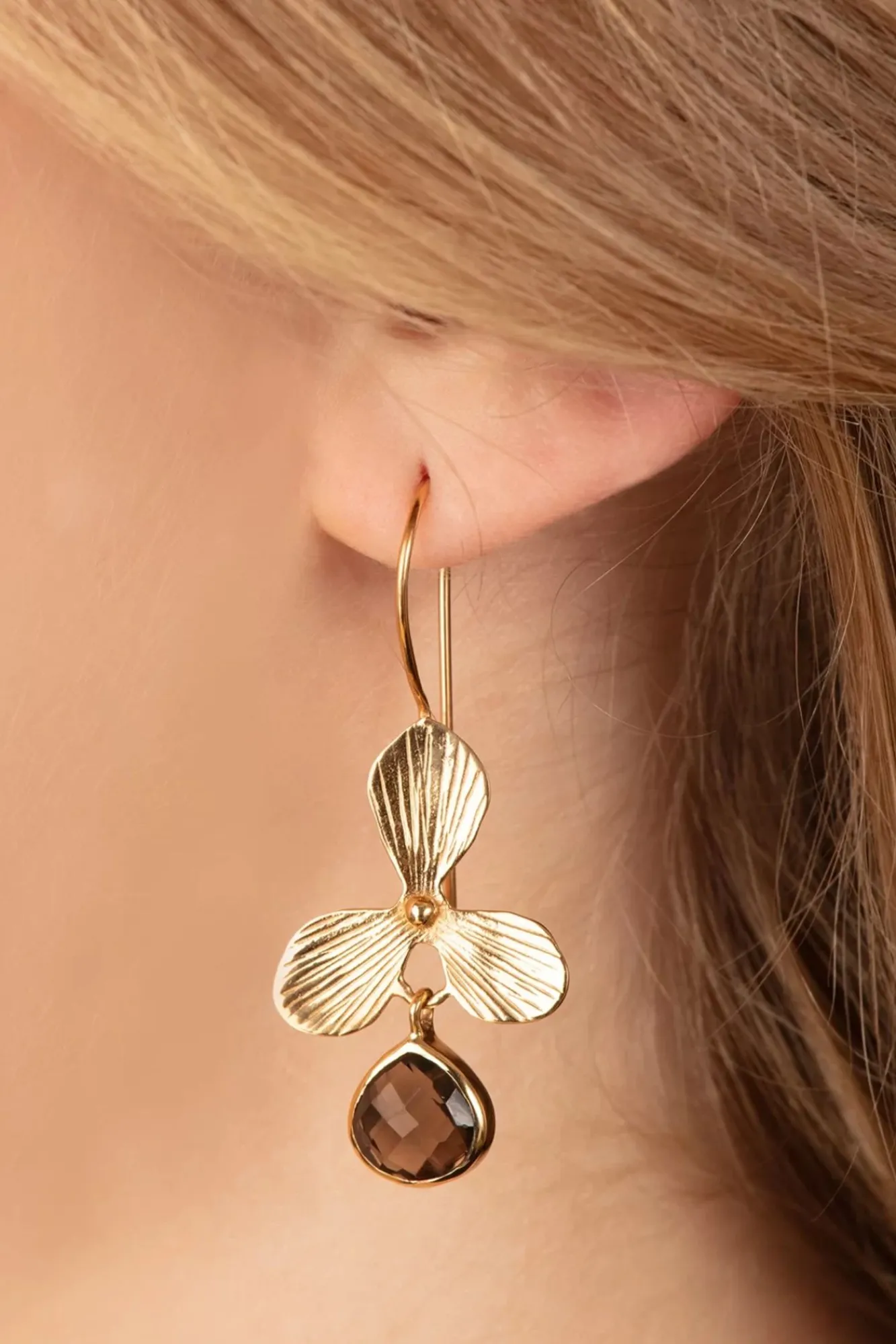 Store Very Cherry The Clover Oorbellen In Goud En Rookkwarts