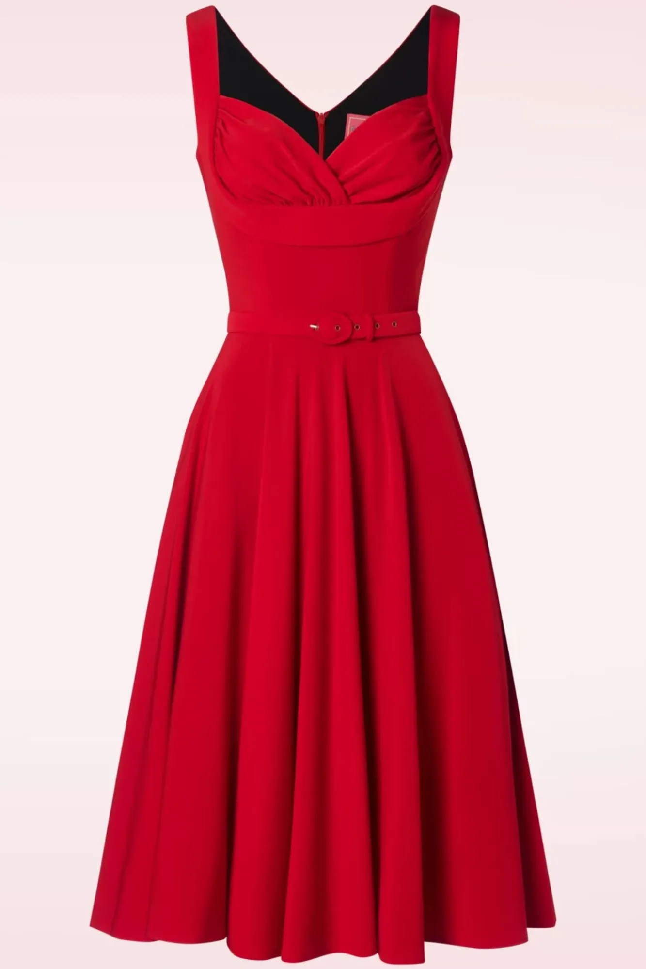 New Glamour Bunny The Gina Lee Swing Jurk In Scarlet Rood