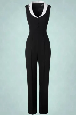 Cheap Vintage Diva The Luchia Jumpsuit In Zwart