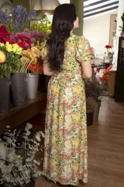 Shop Topvintage Boutique Collection Topvintage Exclusive ~ Phoebe Maxi Jurk In Multi