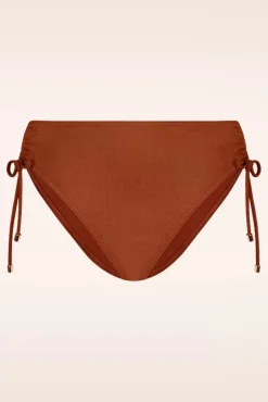 Clearance Cyell Treasure High Waist Bikini Broekje In Cederhout Bruin
