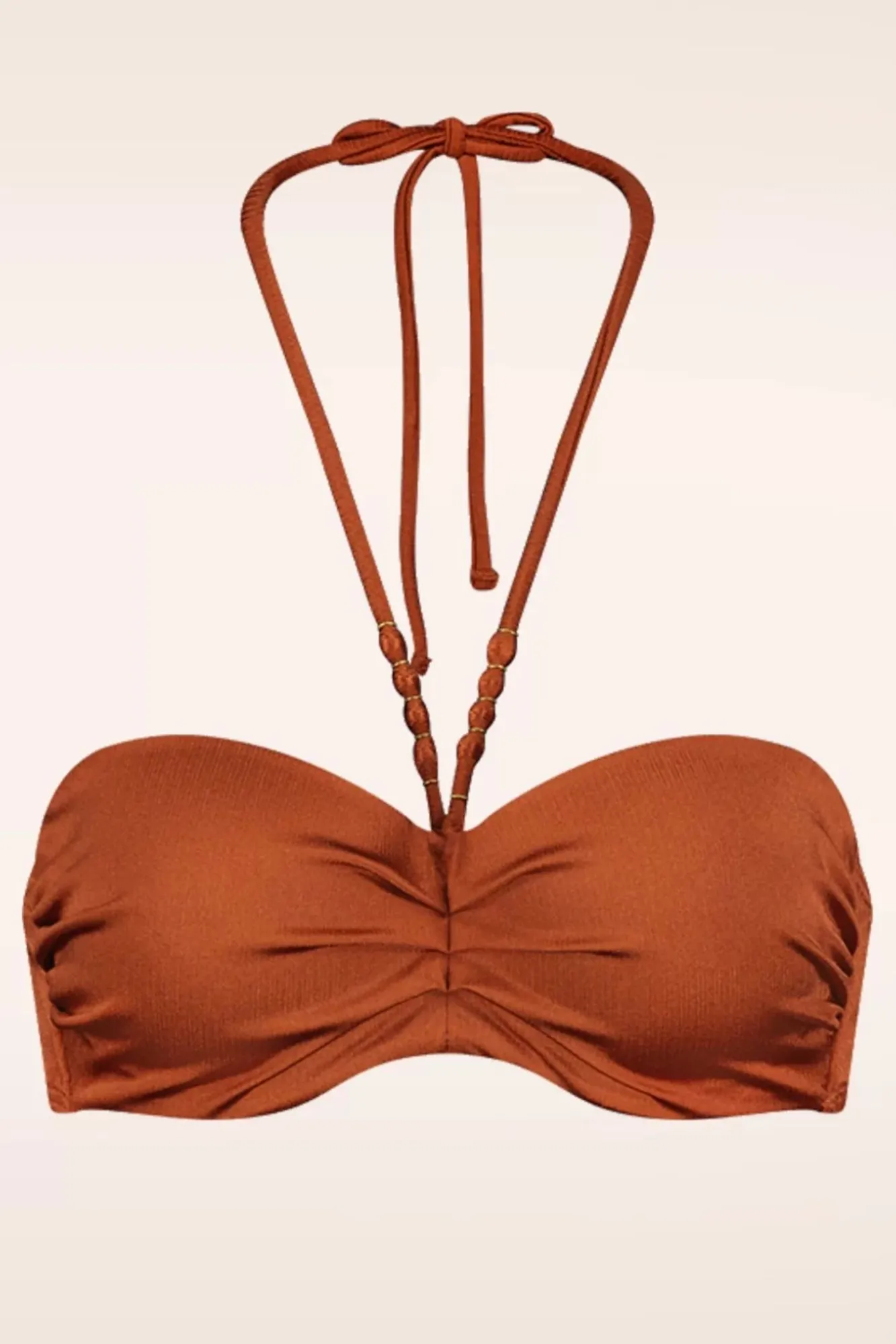 Sale Cyell Treasure Padded Bikini Top In Cederhout Bruin
