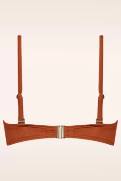 Sale Cyell Treasure Padded Bikini Top In Cederhout Bruin