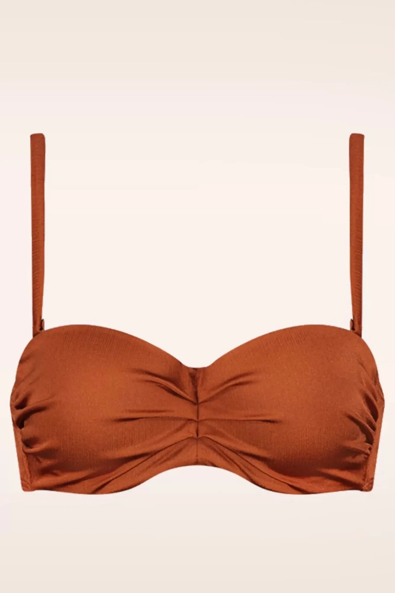 Sale Cyell Treasure Padded Bikini Top In Cederhout Bruin