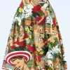 Best Banned Retro Tropic Dreamer Swing Rok In Blauw
